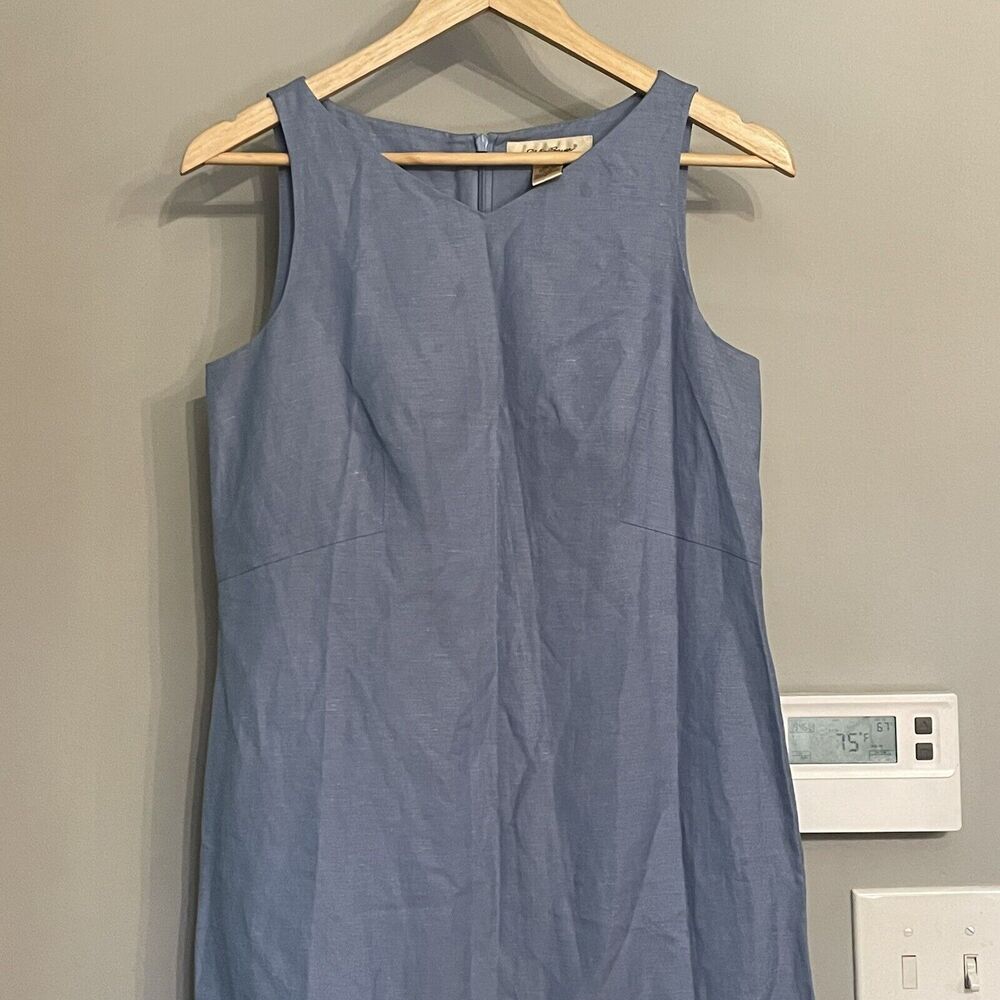Eddie Bauer Dresd Silk Linen Sheath Short Shift Women's Size 6 EUC‎ - Picture 2 of 13